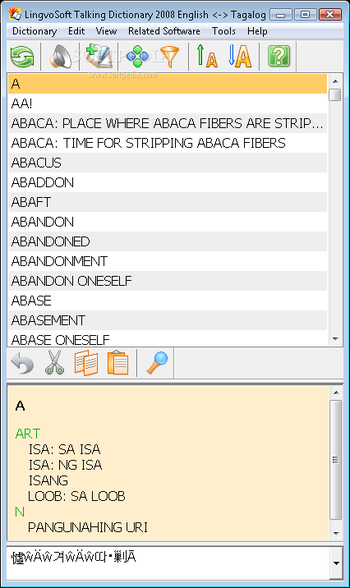 LingvoSoft Suite 2008 English - Tagalog screenshot