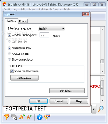 LingvoSoft Talking Dictionary 2006 English - Hindi screenshot 2
