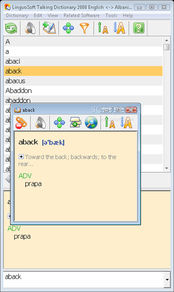 LingvoSoft Talking Dictionary 2008 English - Albanian screenshot 2