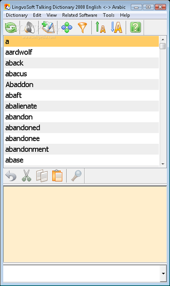 LingvoSoft Talking Dictionary 2008 English - Arabic screenshot