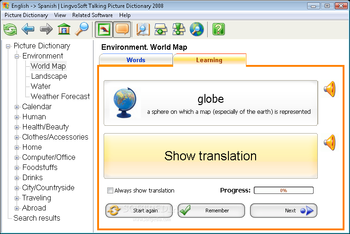 LingvoSoft Talking Picture Dictionary 2008 English - Spanish screenshot 3