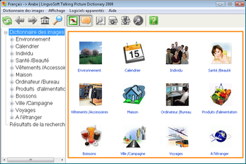 LingvoSoft Talking Picture Dictionary 2008 French - Arabic screenshot