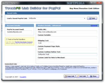 Link Builder for PayPal screenshot 2