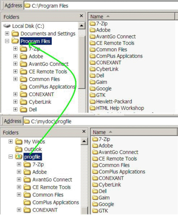 windows make hard link folder