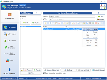 Link Manager screenshot