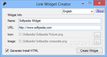 Link Widget Creator screenshot