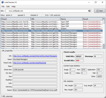LinkChecker screenshot