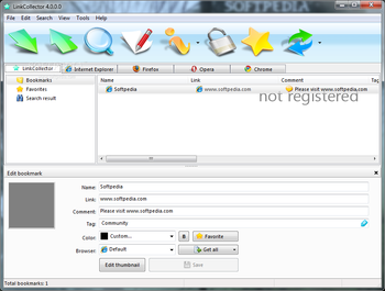 LinkCollector Portable Edition screenshot