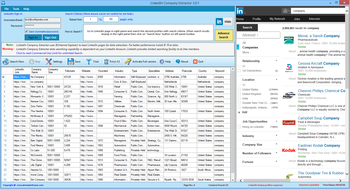 LinkedIn Company Extractor screenshot