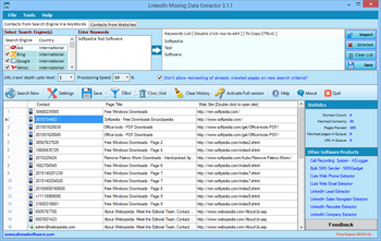 LinkedIn Missing Data Extractor screenshot