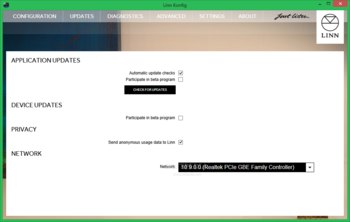 Linn Konfig screenshot 2