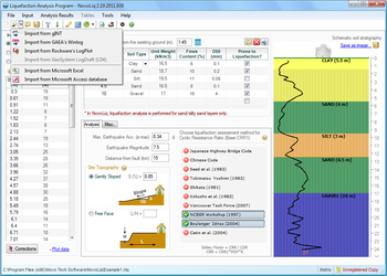 Liquefaction Analysis Program screenshot 2