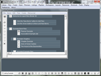 Liquid Story Binder XE screenshot