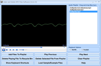 Listen and Delete MP3 Files Software screenshot