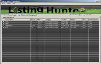 Listinghunter screenshot