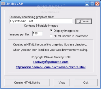 LISTPICS screenshot