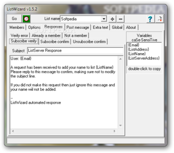 ListWizard screenshot 2