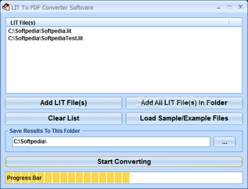 LIT To PDF Converter Software screenshot