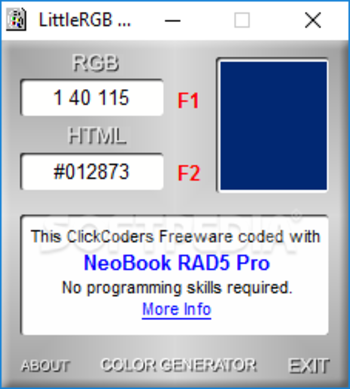 Little RGB Color Picker screenshot