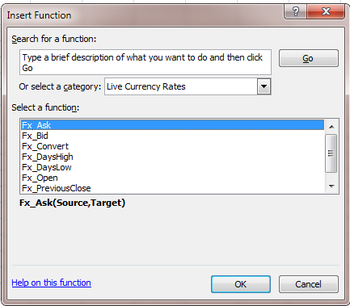 Live Currency In Excel screenshot