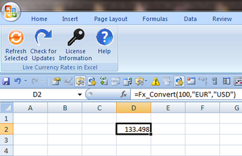 Live Currency In Excel screenshot 2