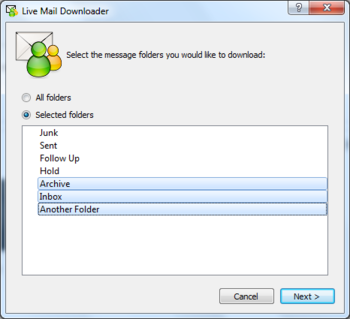 Live Mail Downloader screenshot 2