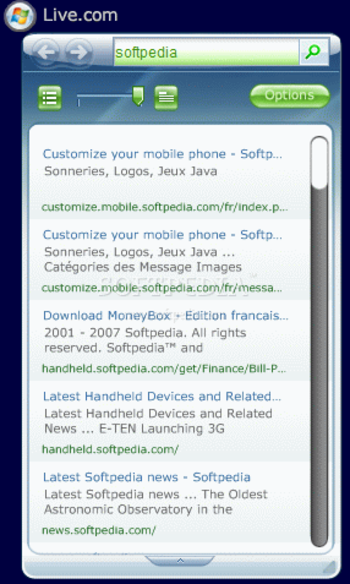 Live Search Mini screenshot