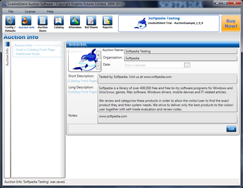 LiveAndSilent Auction Software screenshot