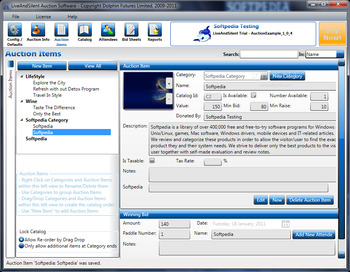LiveAndSilent Auction Software screenshot 2