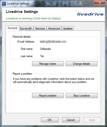 Livedrive screenshot 3