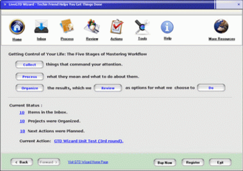 LiveGTD Wizard screenshot