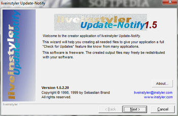 Liveinstyler Update-Notify screenshot
