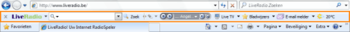 LiveRadio Toolbar for Firefox screenshot