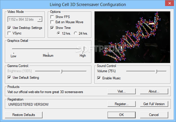 Living Cell 3D Screensaver screenshot 2