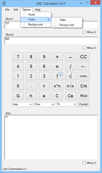 LNC calculator screenshot 4