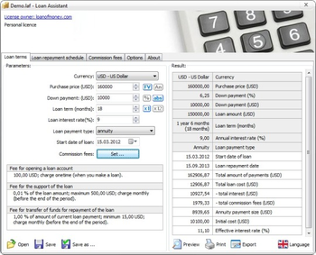 Loan Assistant screenshot