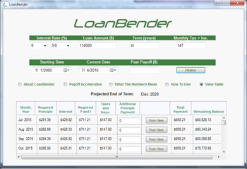 LoanBender screenshot