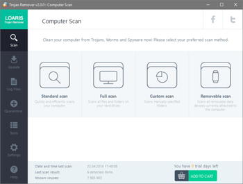 Loaris Trojan Remover screenshot