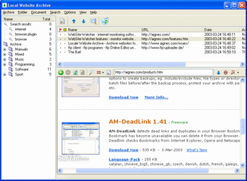 Local Website Archive Lite screenshot