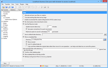 Localhost Azureus screenshot 13