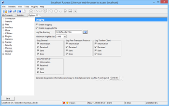 Localhost Azureus screenshot 21