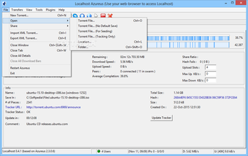 Localhost Azureus screenshot 4