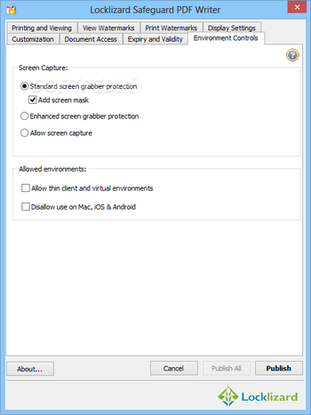 Locklizard Safeguard PDF Writer screenshot 3