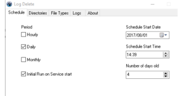 Log Delete screenshot