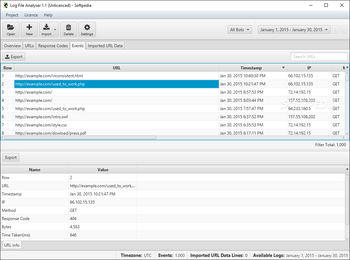 Log File Analyser screenshot 3