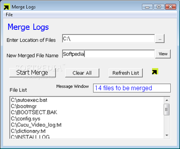 Log File Merger screenshot