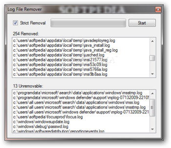 Log File Remover screenshot