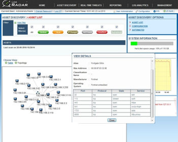 Log Radar screenshot