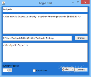 Log2HTML screenshot