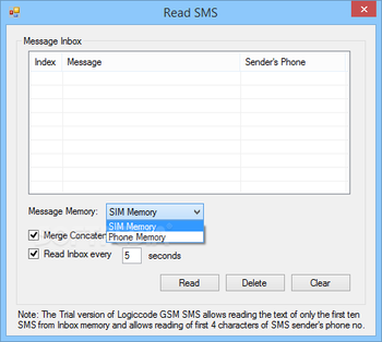 Logiccode GSM SMS.Net Library screenshot 3